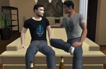 screen shot from safer sex video game