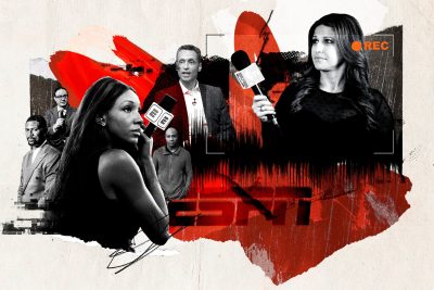 New York Times illustration of ESPN story about Rachel Nichols and Maria Taylor