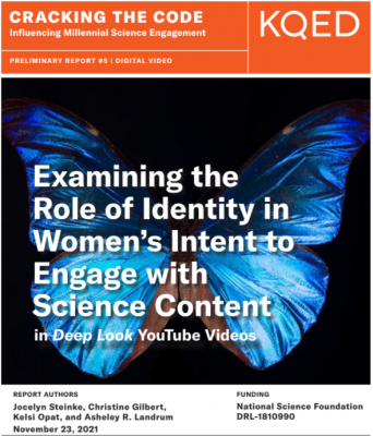 image of bright blue butterfly on report cover